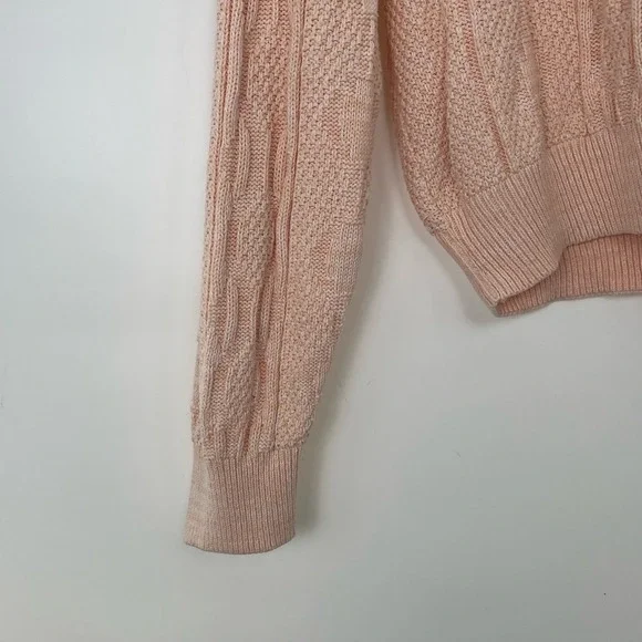 Mcgregor Women's Pink Textured Knit Vintage Crewneck Pullover Sweater Size XL - Picture 4 of 9